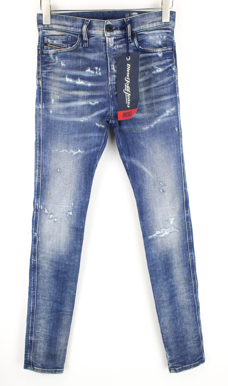 DIESEL D-Reeft-T 0870O W26 Men Jeans Sweat Jogg Skinny Boys Aged Look Stained