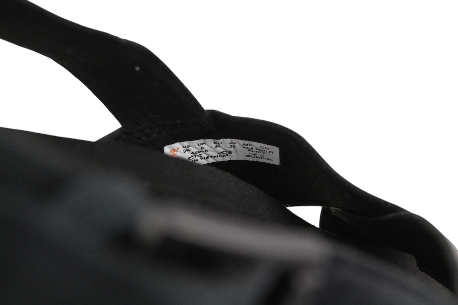 TIMBERLAND A23FE Women Sandals EU39 Black Leather Platform Soles Buckle Logo