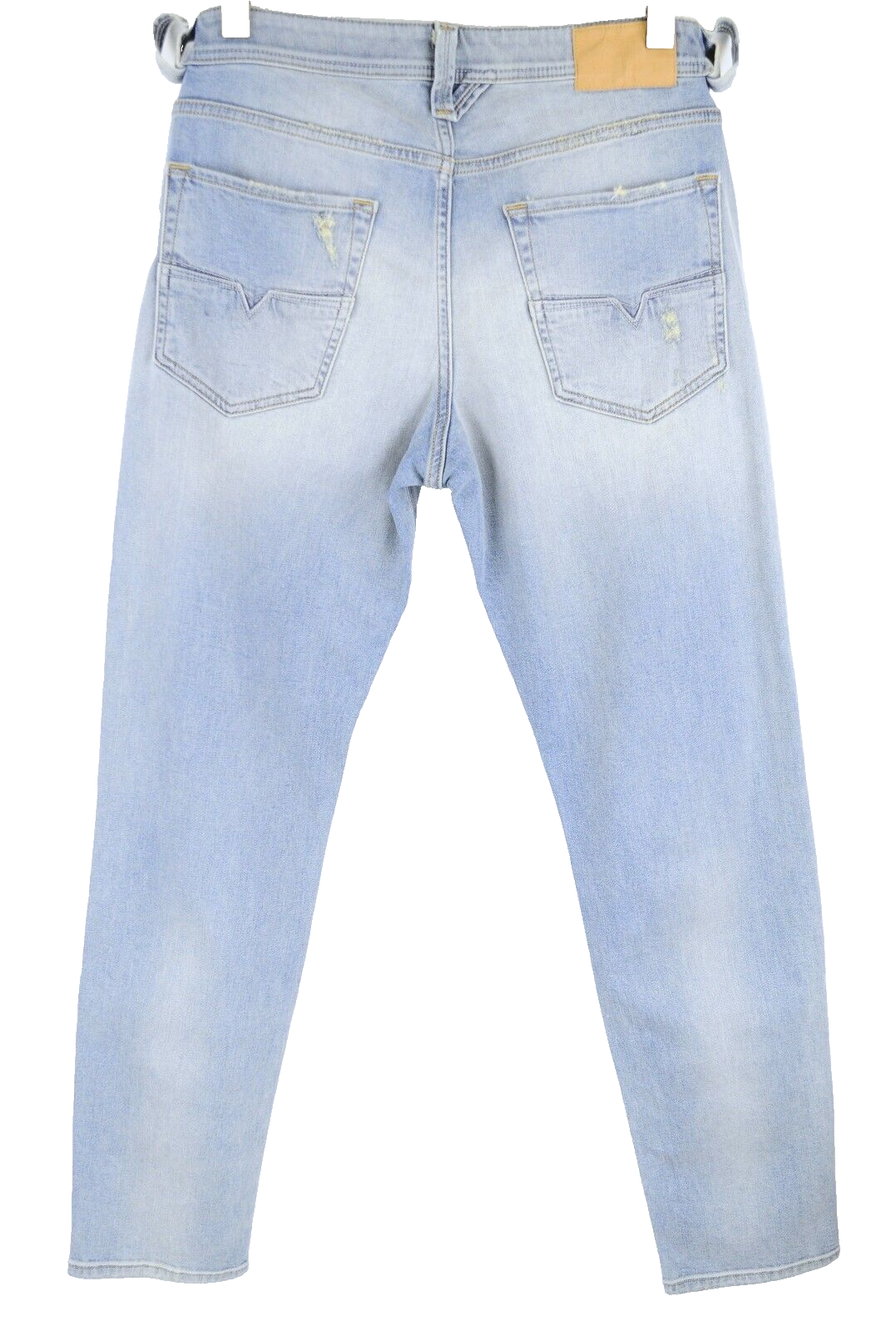 DIESEL Larkee-Beex 087AX vyriški džinsai W32/L32 siaurėjantys, dirbtinai nuskusti mėlyni 