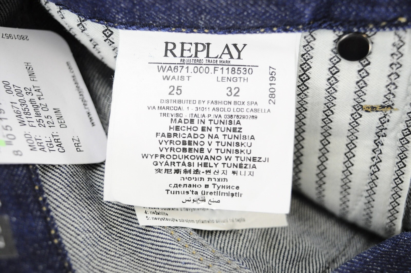 REPLAY Jacksy Womens Jeans W25/L32 Straight  Washed Blue