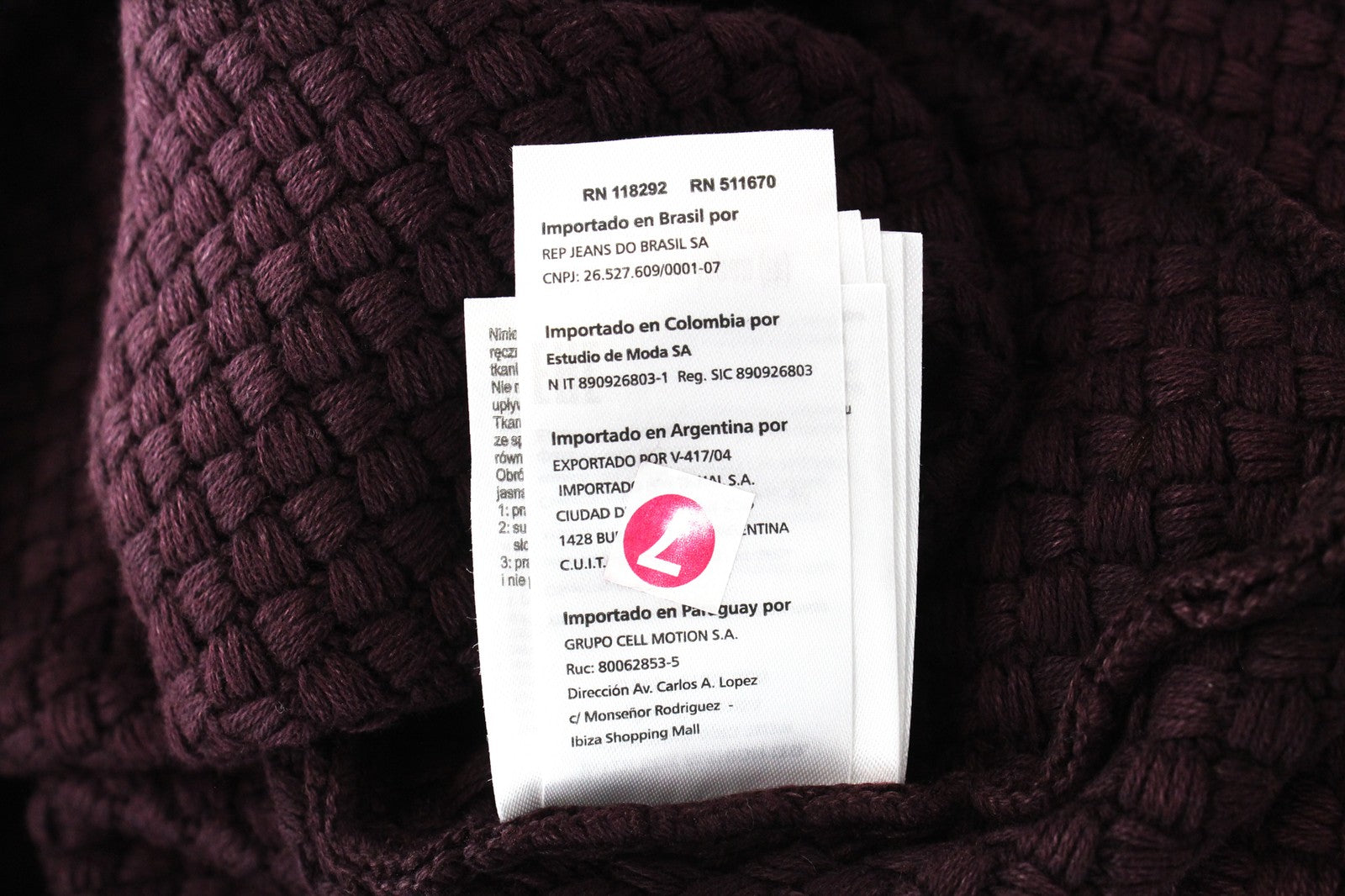 REPLAY Knitwear Women's Dress XS Jumper Dress Tight-Knitted Burgundy Slim Fit