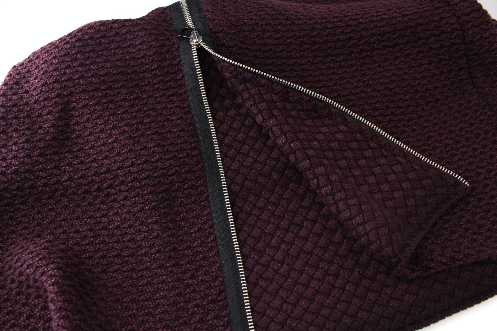 REPLAY Knitwear Women's Dress XS Jumper Dress Tight-Knitted Burgundy Slim Fit