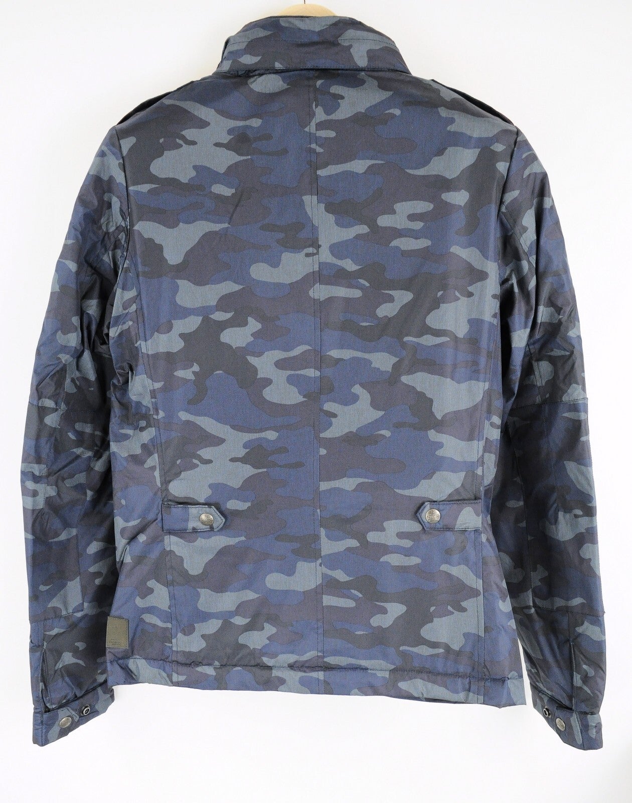 SCOTCH & SODA  Couture Mens Jacket S Military Blue Lined Hooded Snaps