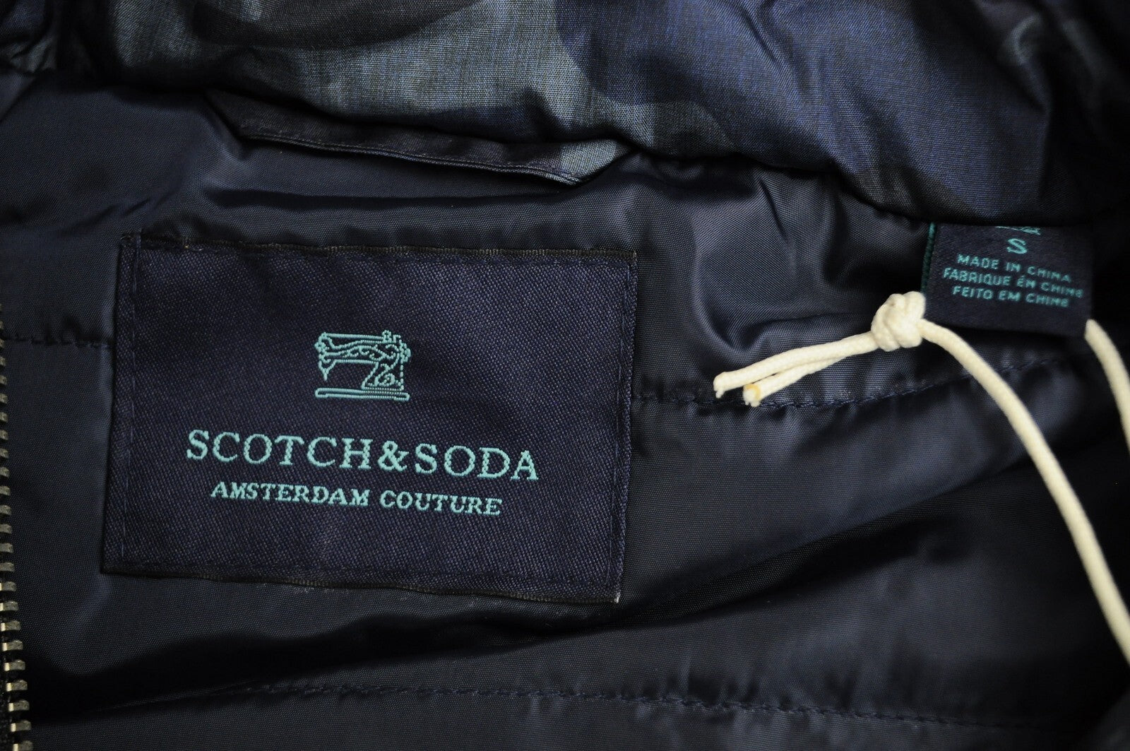 SCOTCH & SODA  Couture Mens Jacket S Military Blue Lined Hooded Snaps
