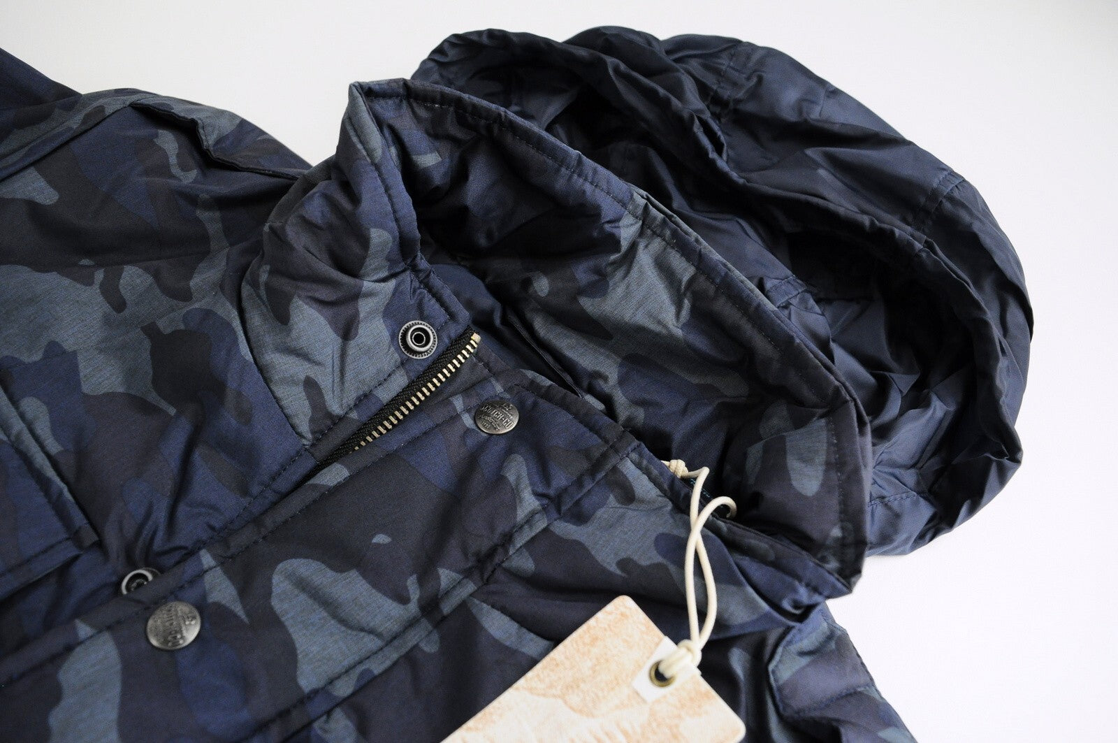 SCOTCH & SODA  Couture Mens Jacket S Military Blue Lined Hooded Snaps