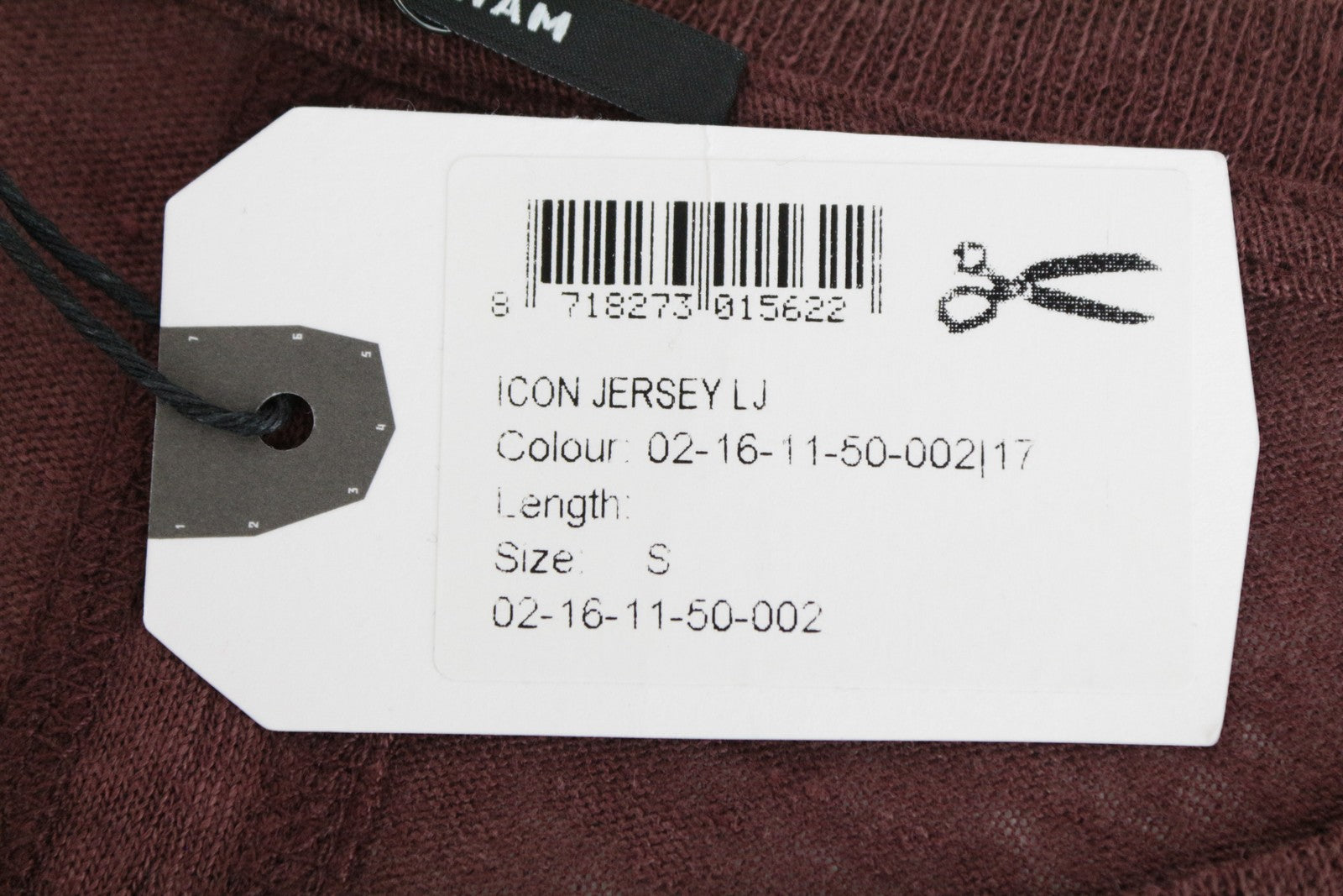 DENHAM Women's Top S Long Sleeve Melange Crew Neckline Pure  Burgundy Casual