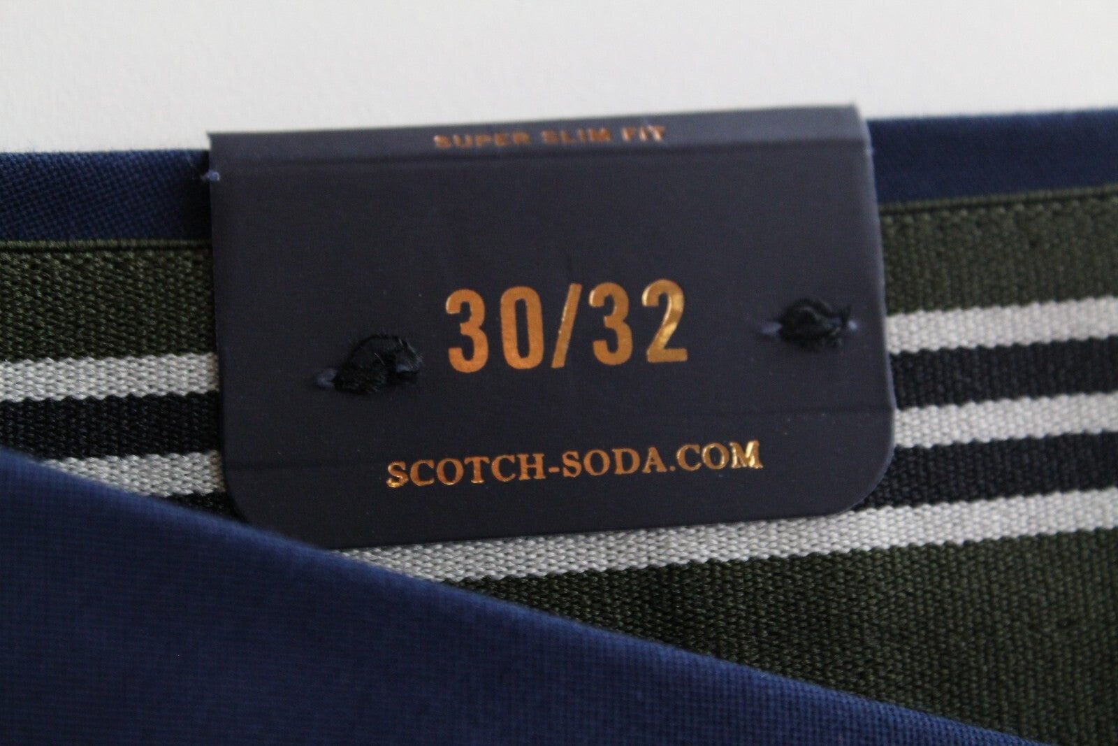 SCOTCH & SODA Mott Mens Trousers W30/L32 Navy  Stretch Super Slim Classic