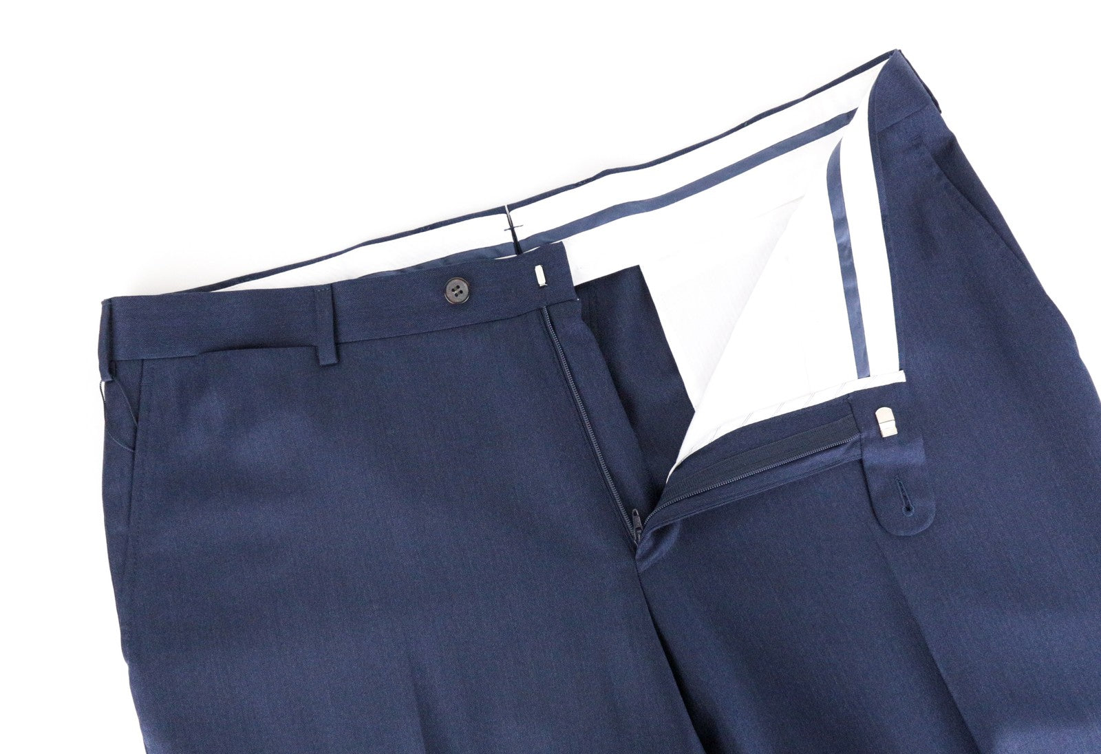 SUITSUPPLY Brescia Men's Trousers UK38S Dark Blue Plain Formal Classic Lined