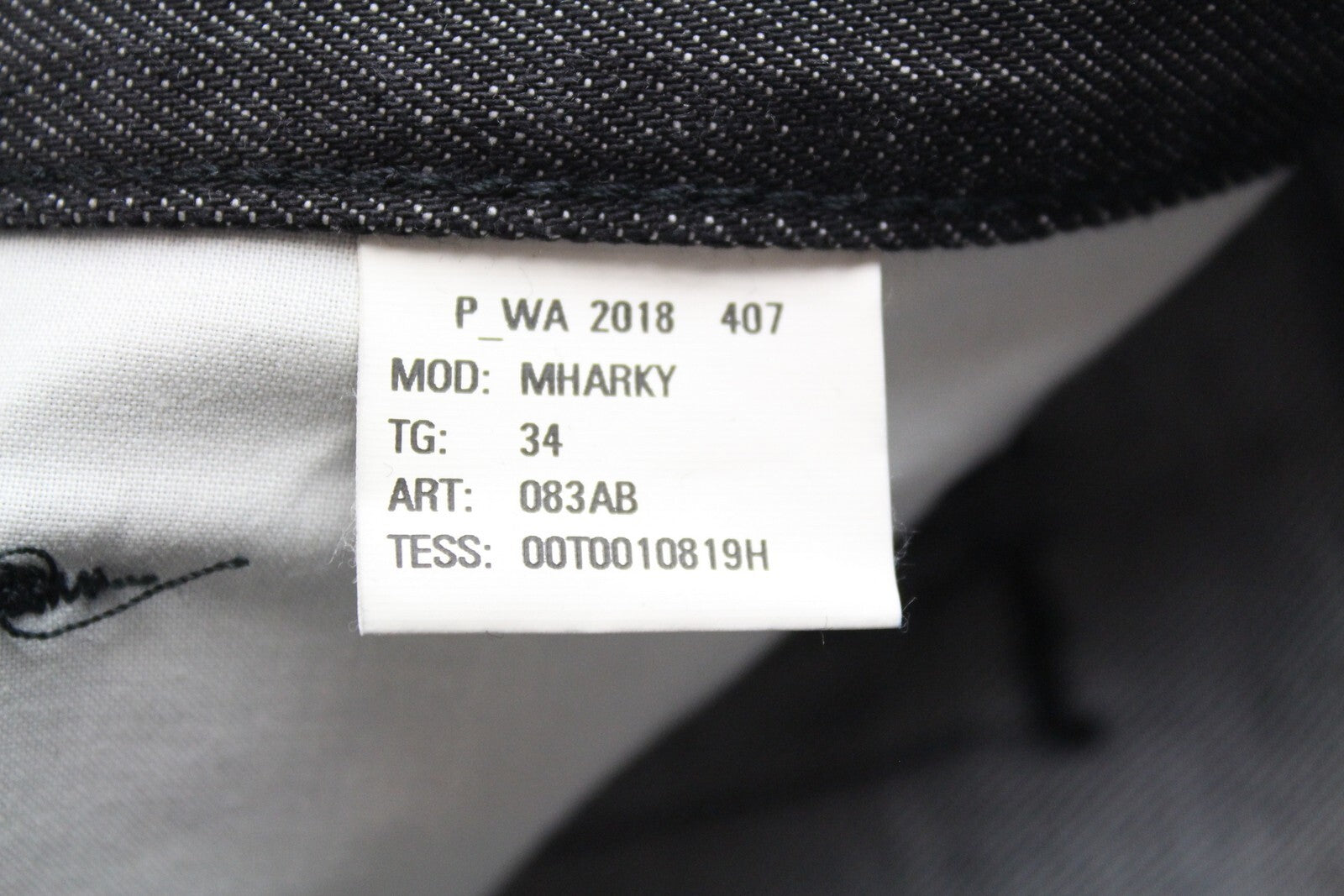 DIESEL Mharky 083AB vyriški džinsai W34 pilki, dirbtinai sendinti, ploni, su sagomis 