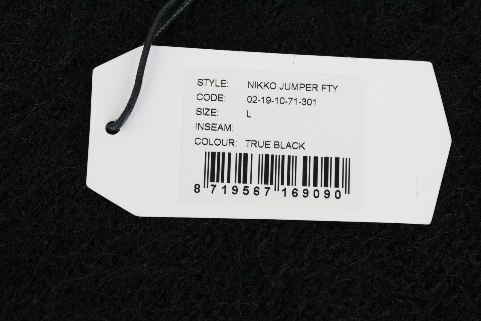 DENHAM Nikko Women's Sweatshirt L Wool Blend Knit Soft Shell Loose Sweater Black