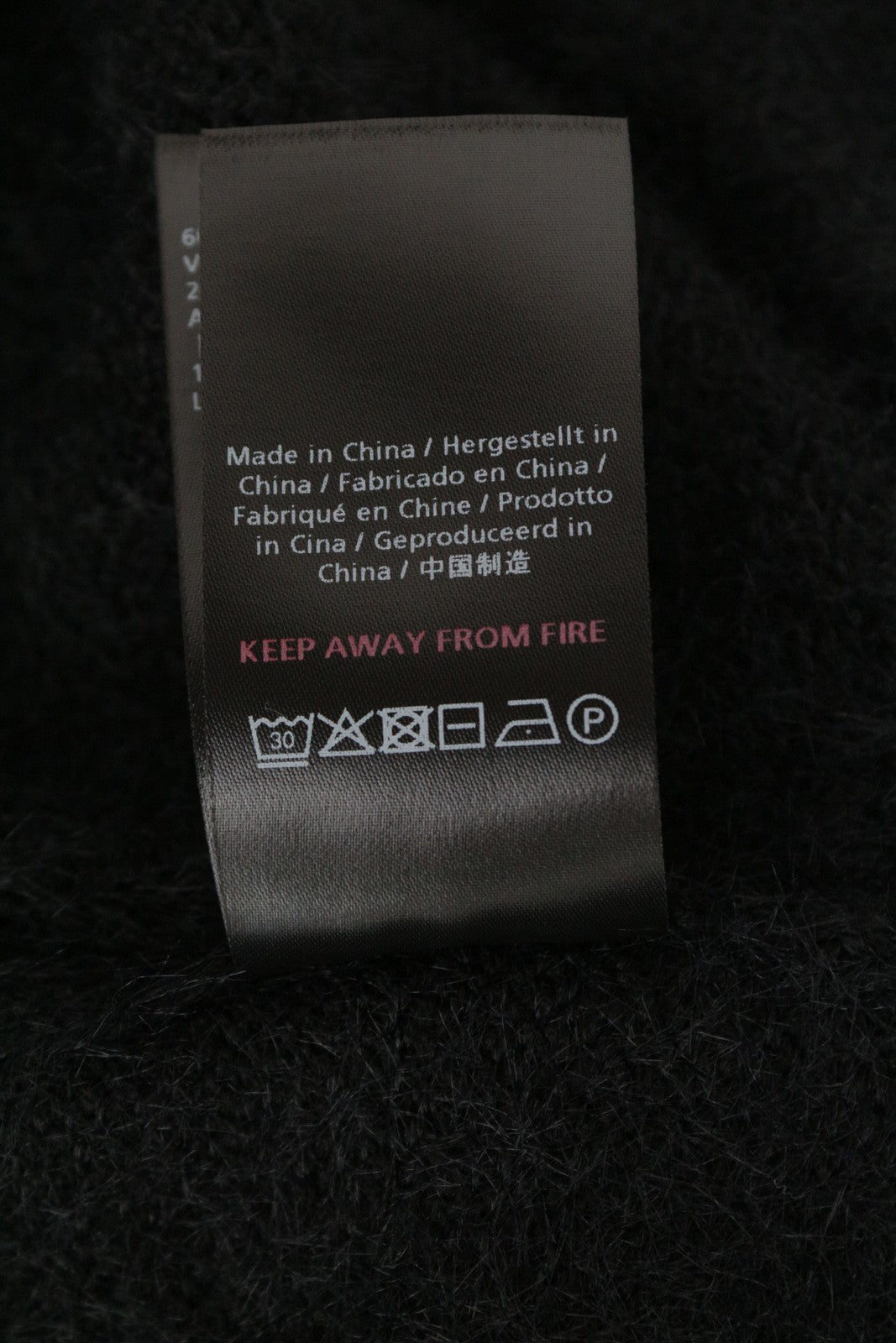 DENHAM Nikko Women's Sweatshirt L Wool Blend Knit Soft Shell Loose Sweater Black