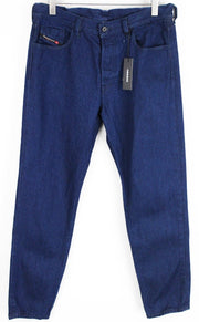 DIESEL Mharky 0078F vyriški džinsai W34 mėlyni, įprasti, netempiami, su sagomis 