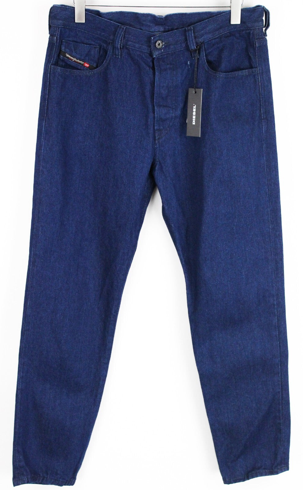 DIESEL Mharky 0078F vyriški džinsai W34 mėlyni, įprasti, netempiami, su sagomis 