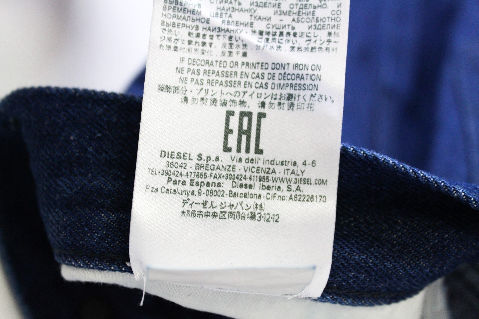 DIESEL Mharky 0078F vyriški džinsai W34 mėlyni, įprasti, netempiami, su sagomis 