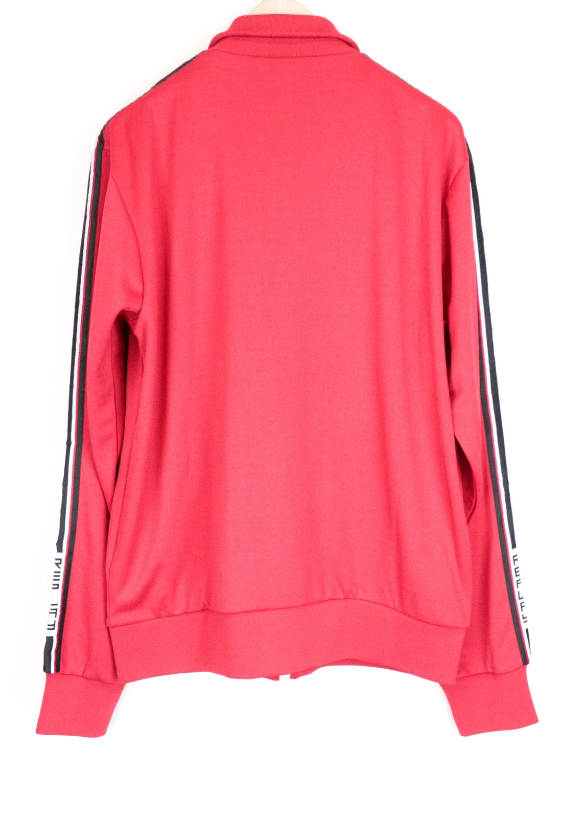 REPLAY Icons Men's Sweatshirt 2XL Zip-Up High Neck Logo Bright Red Crew Casual