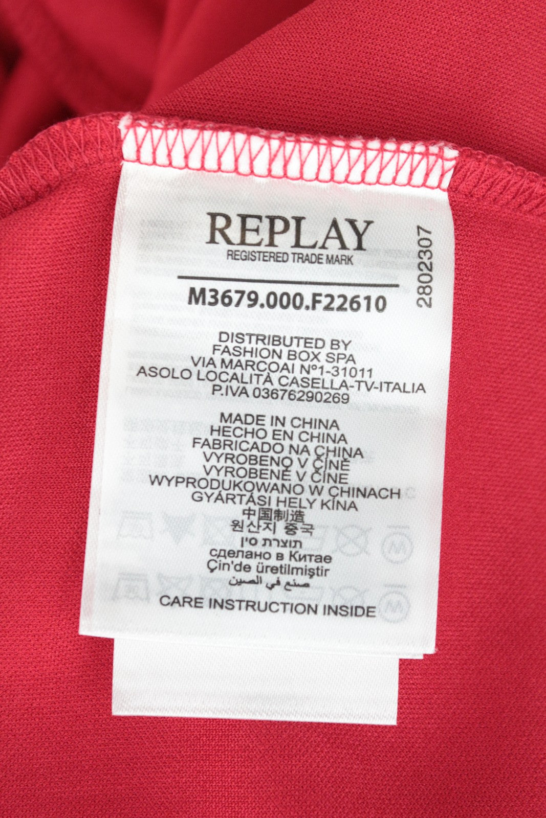 REPLAY Icons Men's Sweatshirt 2XL Zip-Up High Neck Logo Bright Red Crew Casual