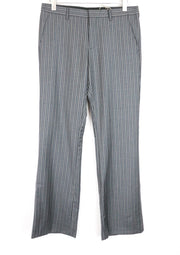 RICHMOND X Men's Trousers 48 Classic Pocketed Striped Grey Zip-Fly Virgin Wool