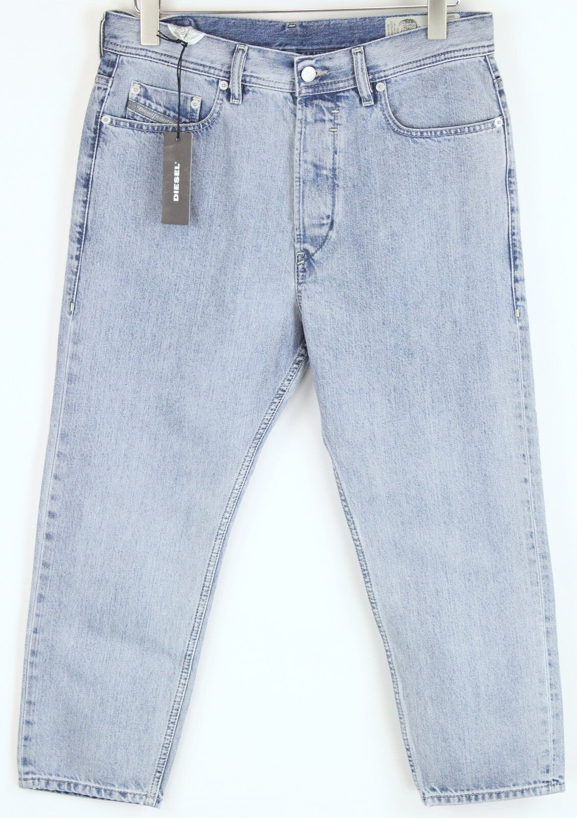 DIESEL Rhial 084FC Mens Jeans W31/L32 Slim  Buttoned Light Blue Carrot