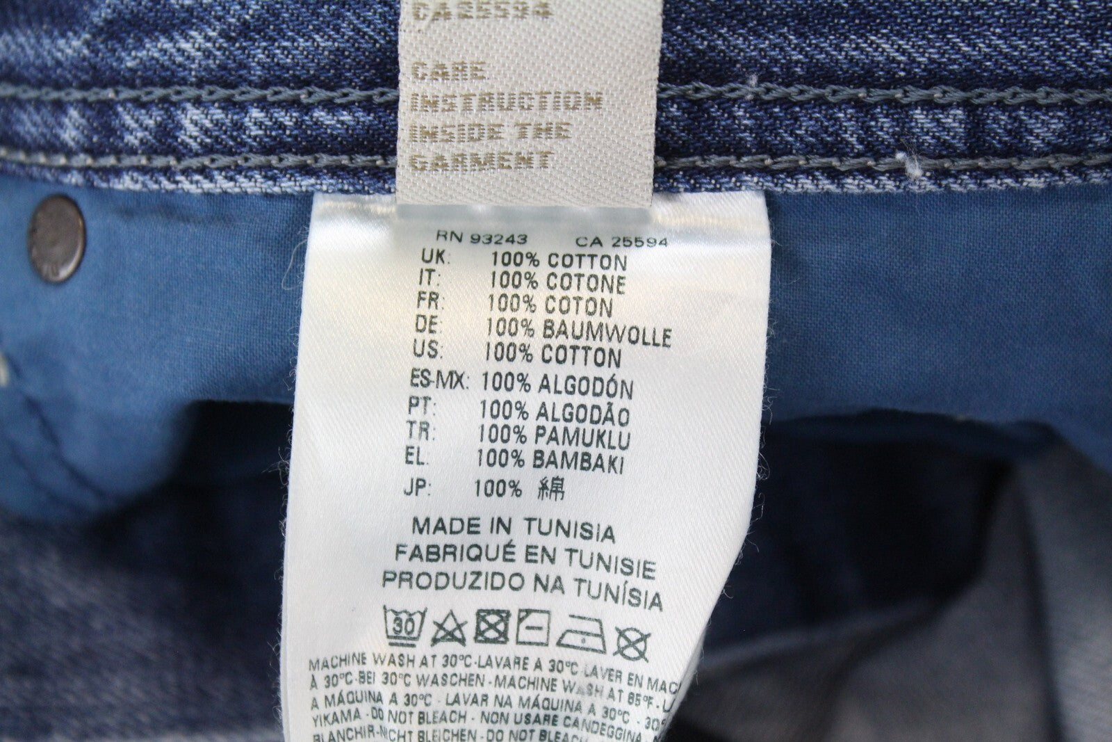 DIESEL Rhial 084FC Mens Jeans W31/L32 Slim  Buttoned Light Blue Carrot