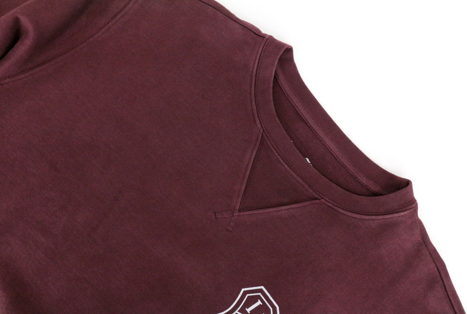 REPLAY Men's Sweatshirt 2XL Pure Cotton Logo Print Burgundy Crew Neckline Casual