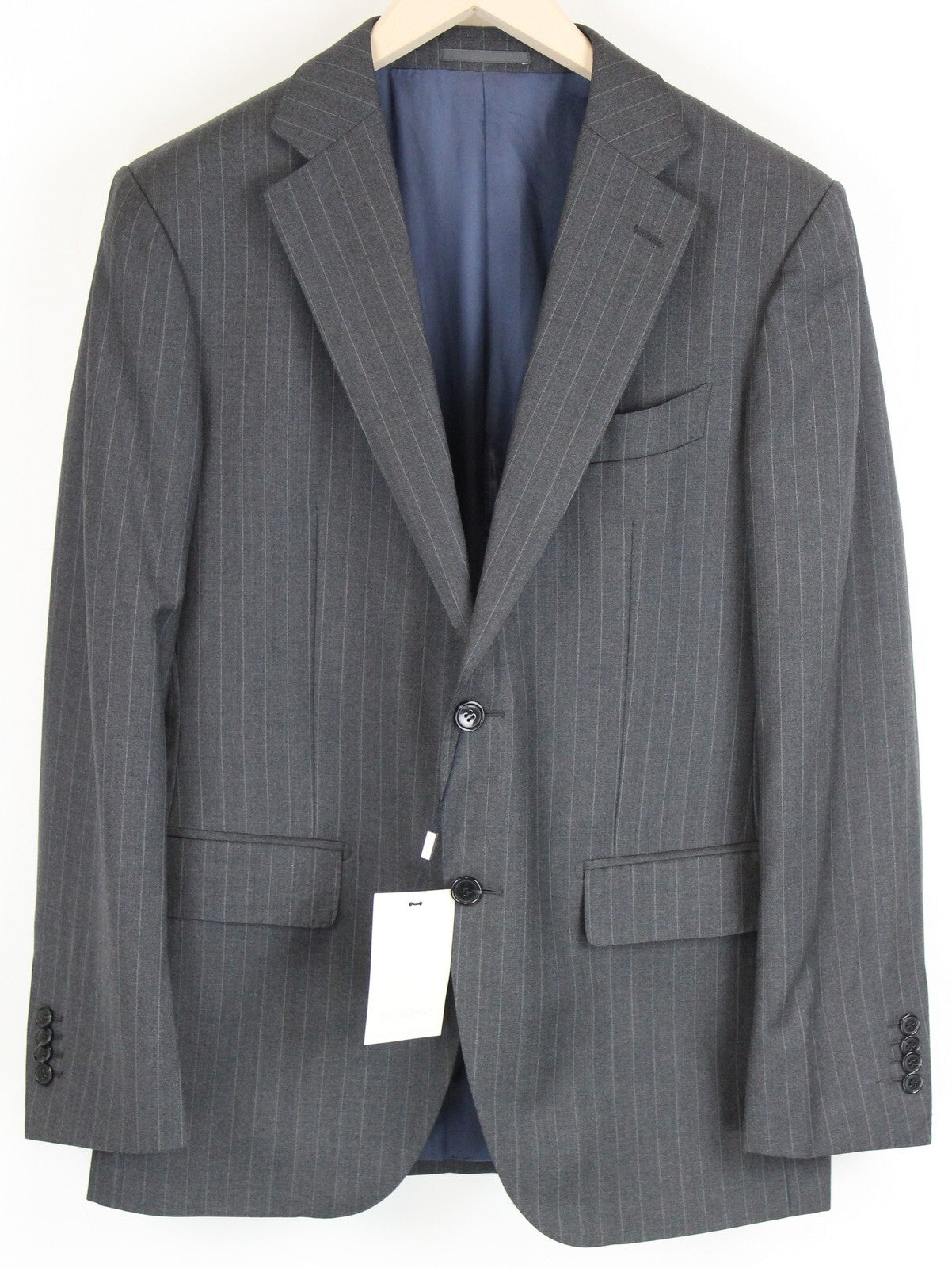 SUITSUPPLY Napoli Mens Blazer UK38R Grey Pinstripe Wool S110s Slim  Classic