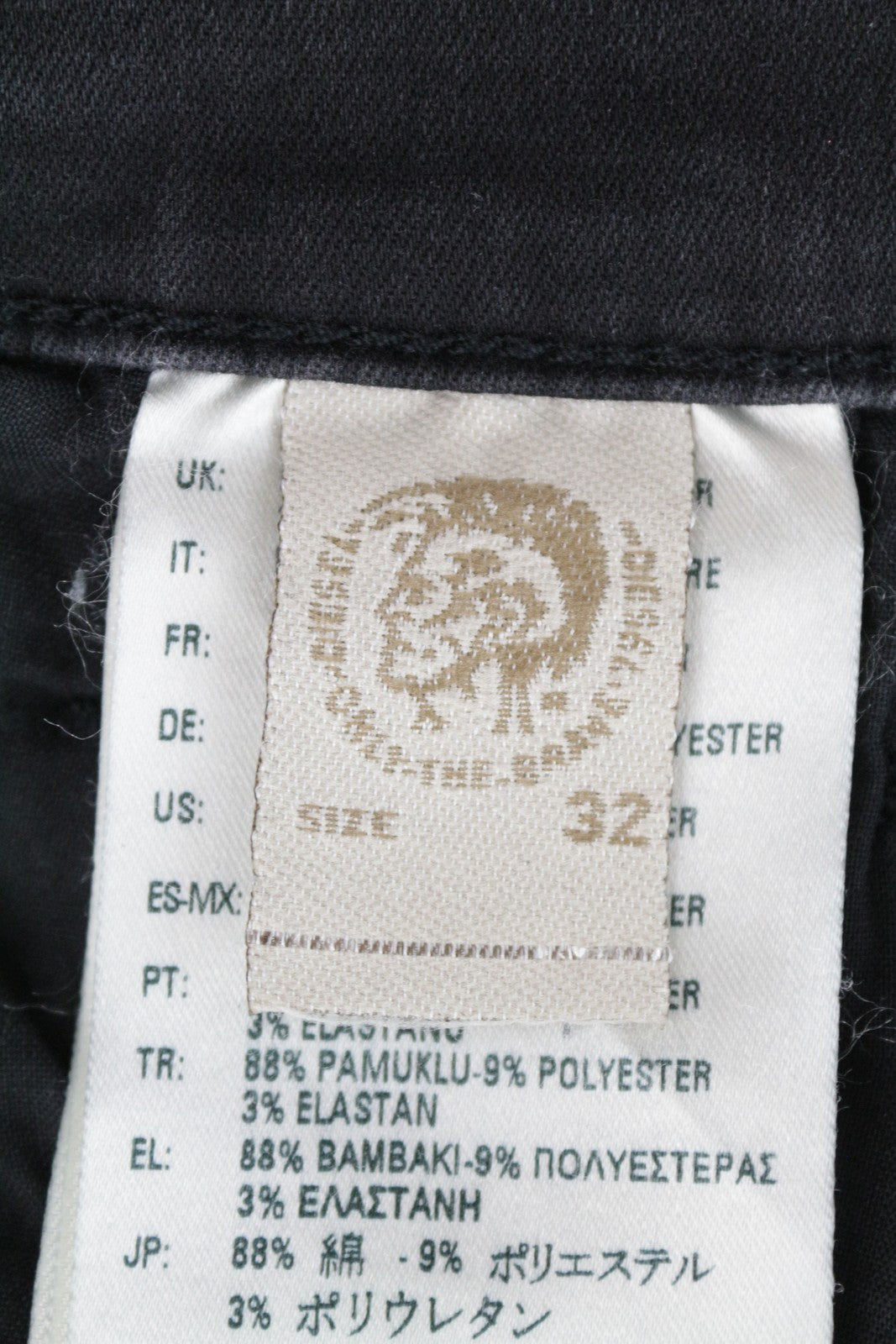 DIESEL Slandy 0680I Women's Jeans W32/L32 Slim Skinny Washed Black Denim