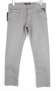 REPLAY Grover Men's Jeans W31/L34 Denim Stretch Button-Fly Straight Fit Grey