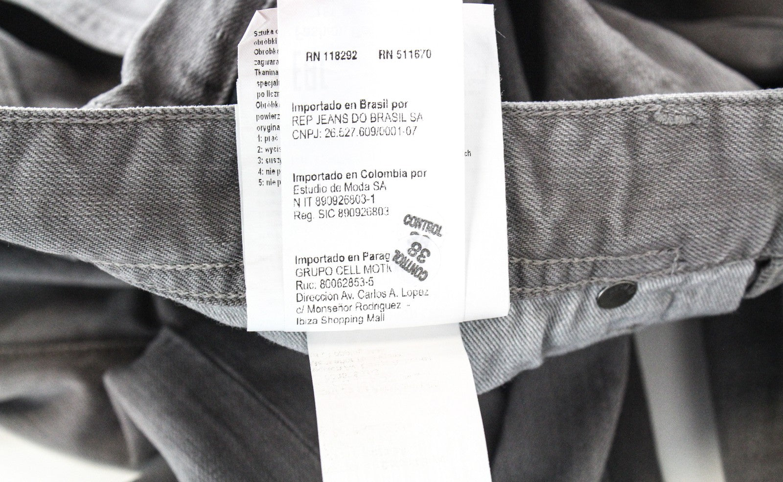 REPLAY Grover Men's Jeans W30/L32 Straight Fit Grey Stretch Bull Button-Fly