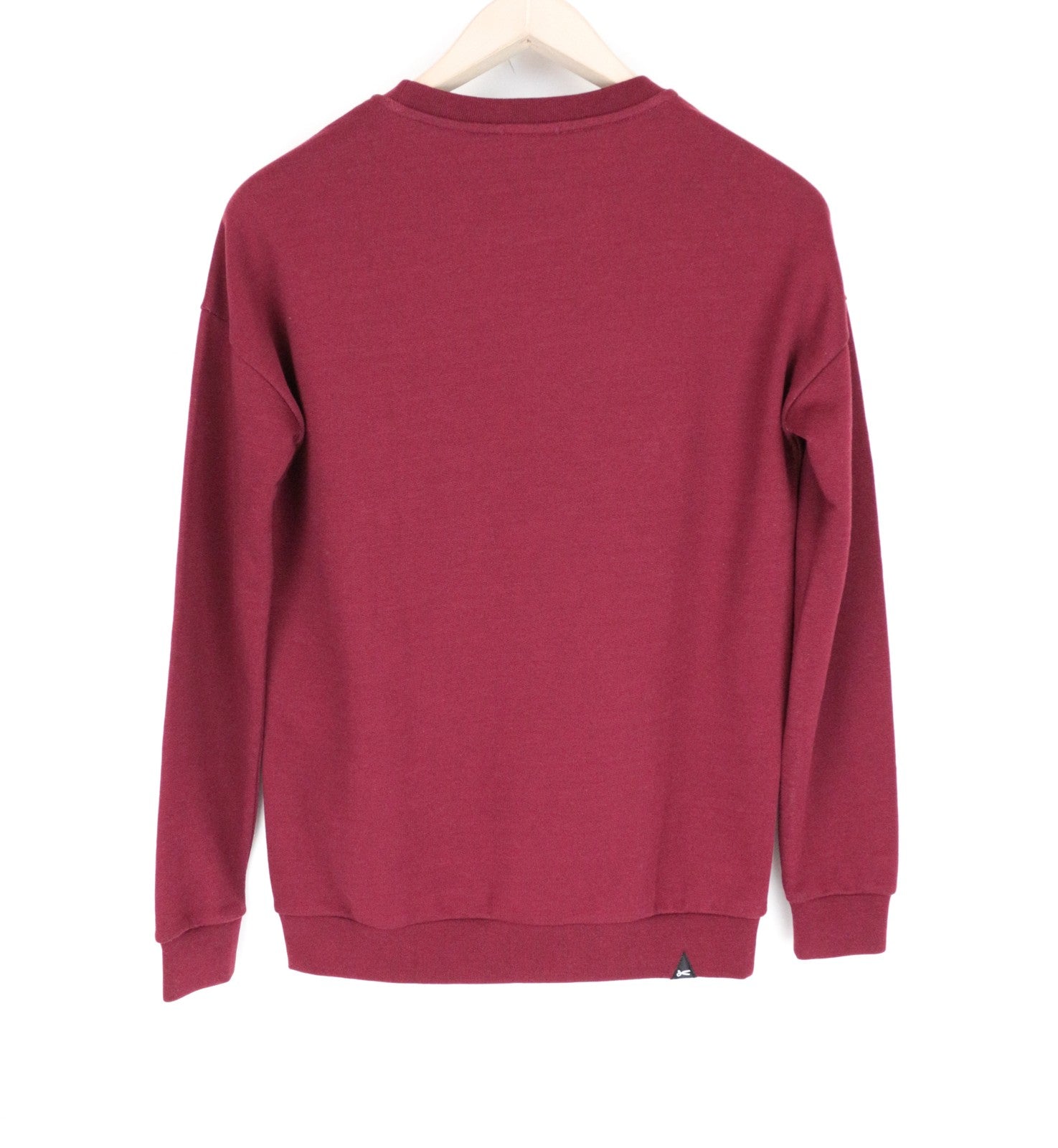 DENHAM Hummingbird Women's Sweatshirt 2XS Long Sleeved Crew Embroidered Burgundy