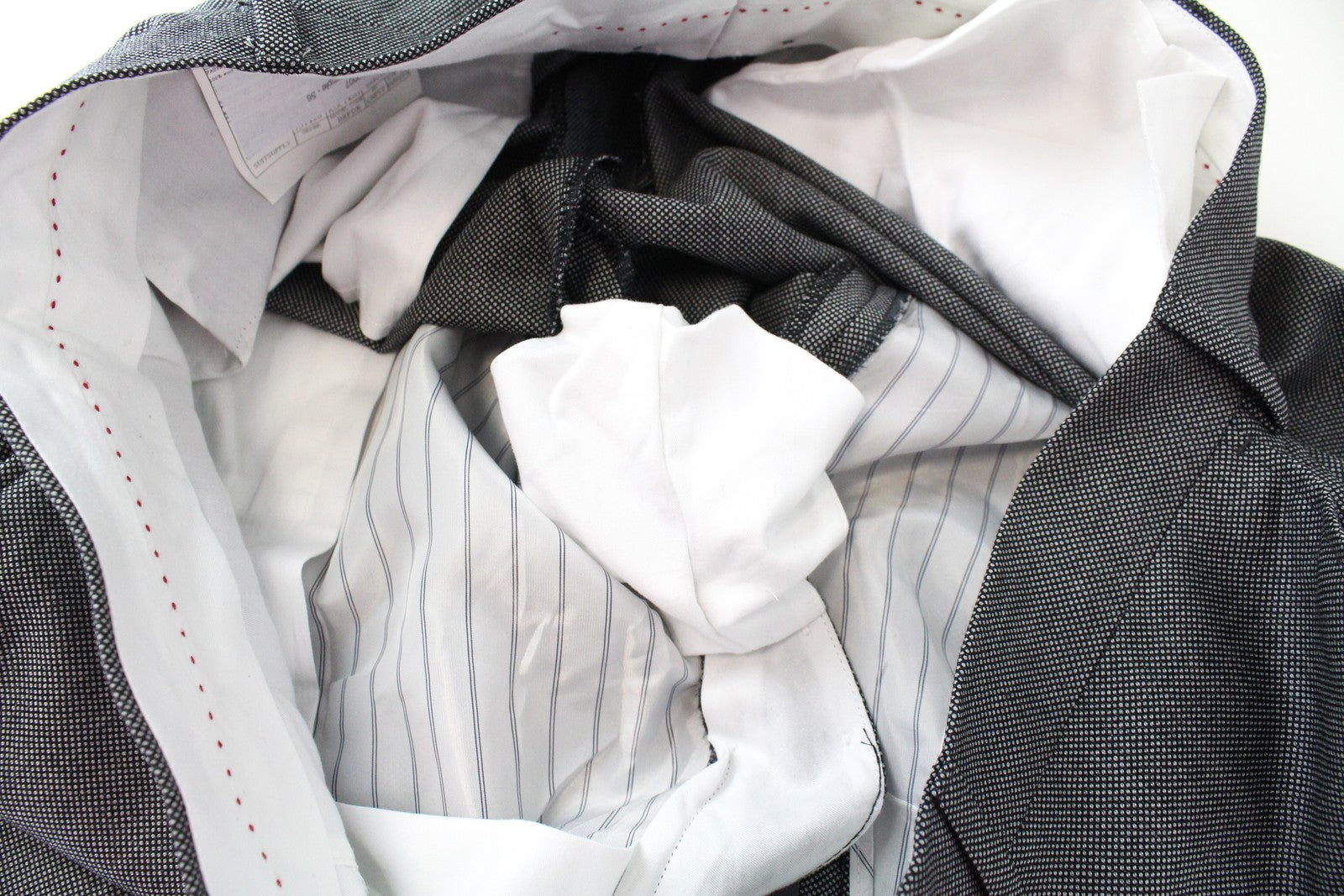 SUITSUPPLY Sienna UK46R Grey Wool Mens Lined Pleated Classic Classic Pants