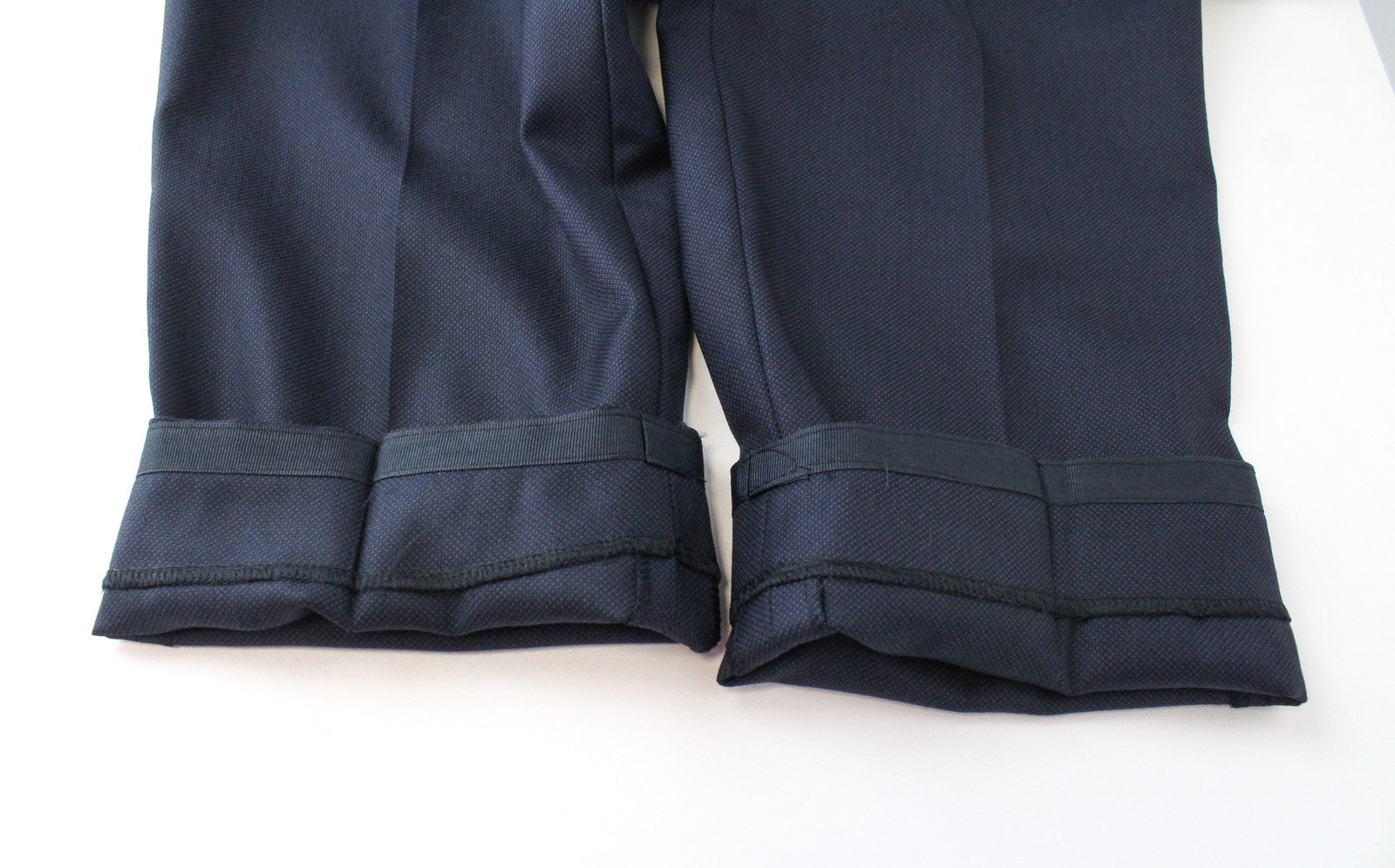 SUITSUPPLY UK40S Navy Pleated  Wool Classic Classic Trousers