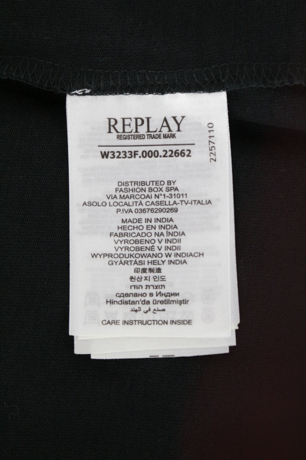 REPLAY Women's T-Shirt L Logo Printed Crew Neckline Pure Cotton Jersey Casual