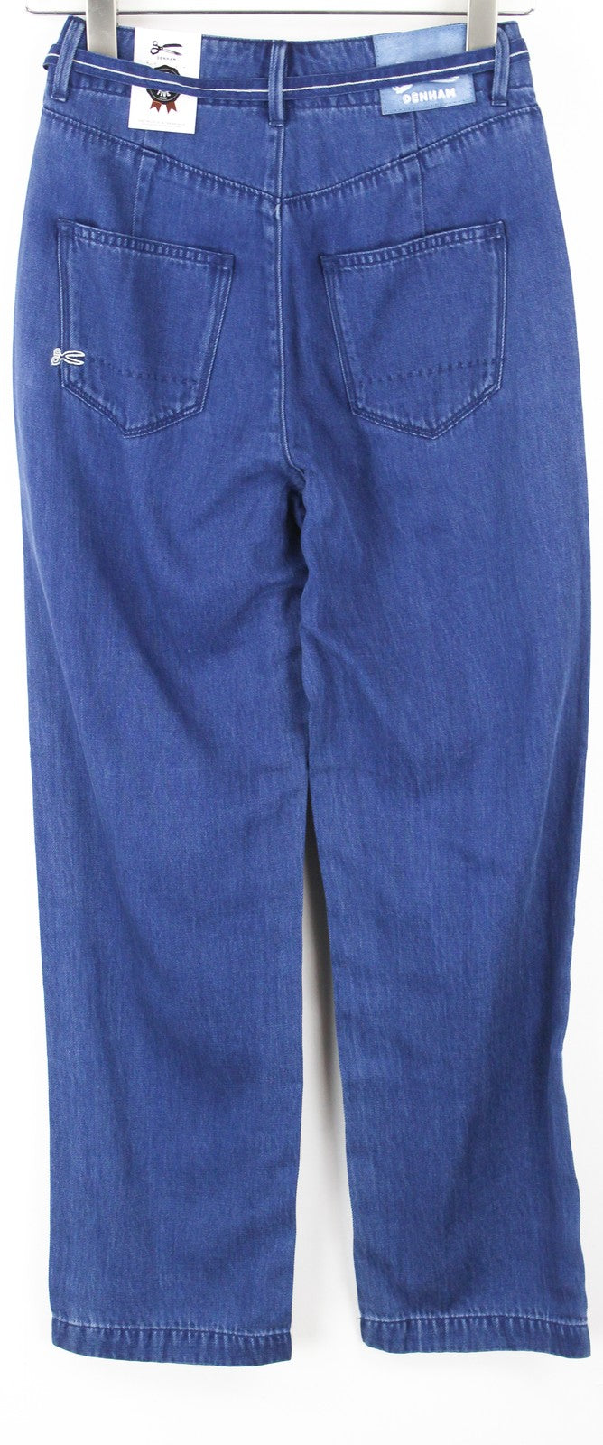 DENHAM Brady Jeans W24/L26 Wide Leg Lightweight   Blue Belted