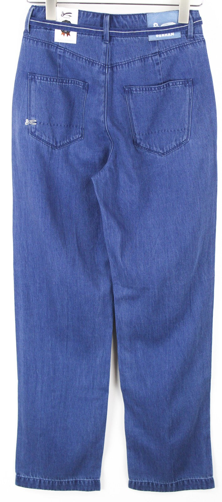 DENHAM Brady Jeans W26/L28 Blue   Belted Lightweight Wide Pants