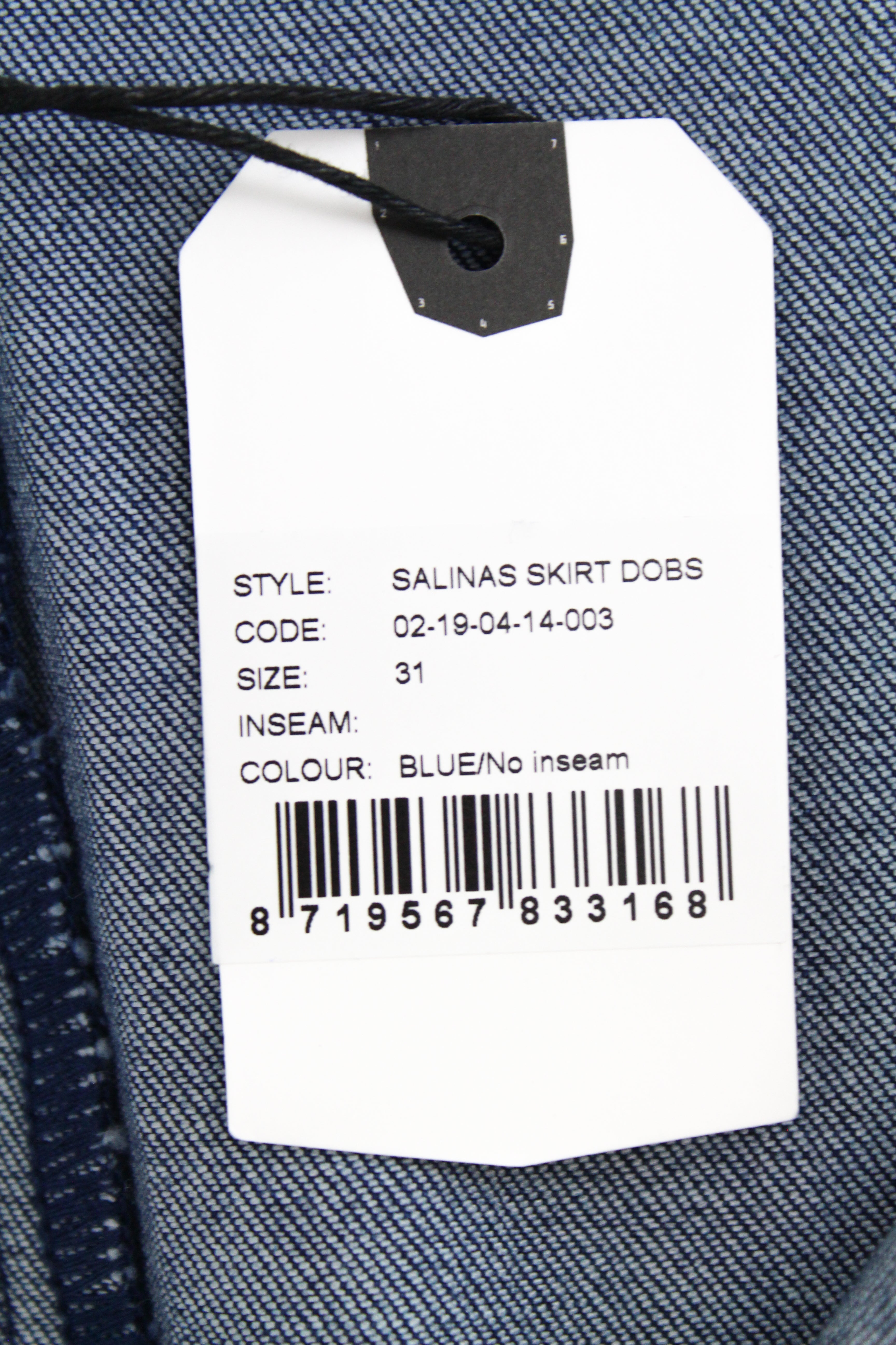 DENHAM Salinas Skirt 31 Blue Stretch    Womens Short Style