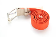 HARMONT & BLAINE 100cm Orange Belt Squared Tip Beige Leather  Style