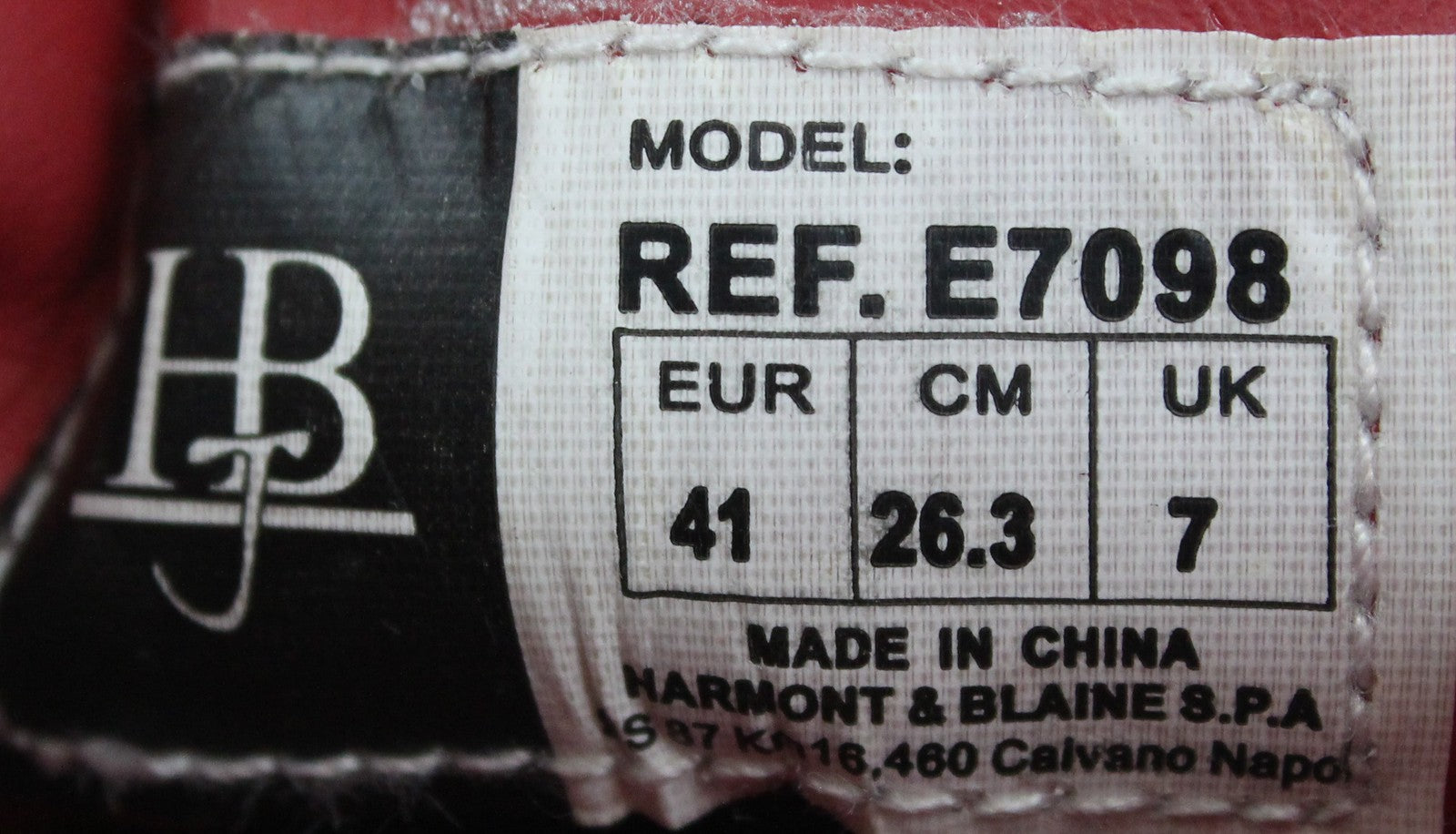 HARMONT & BLAINE EU41 Mens Red Laced Trainers  Low-Top  Sneakers