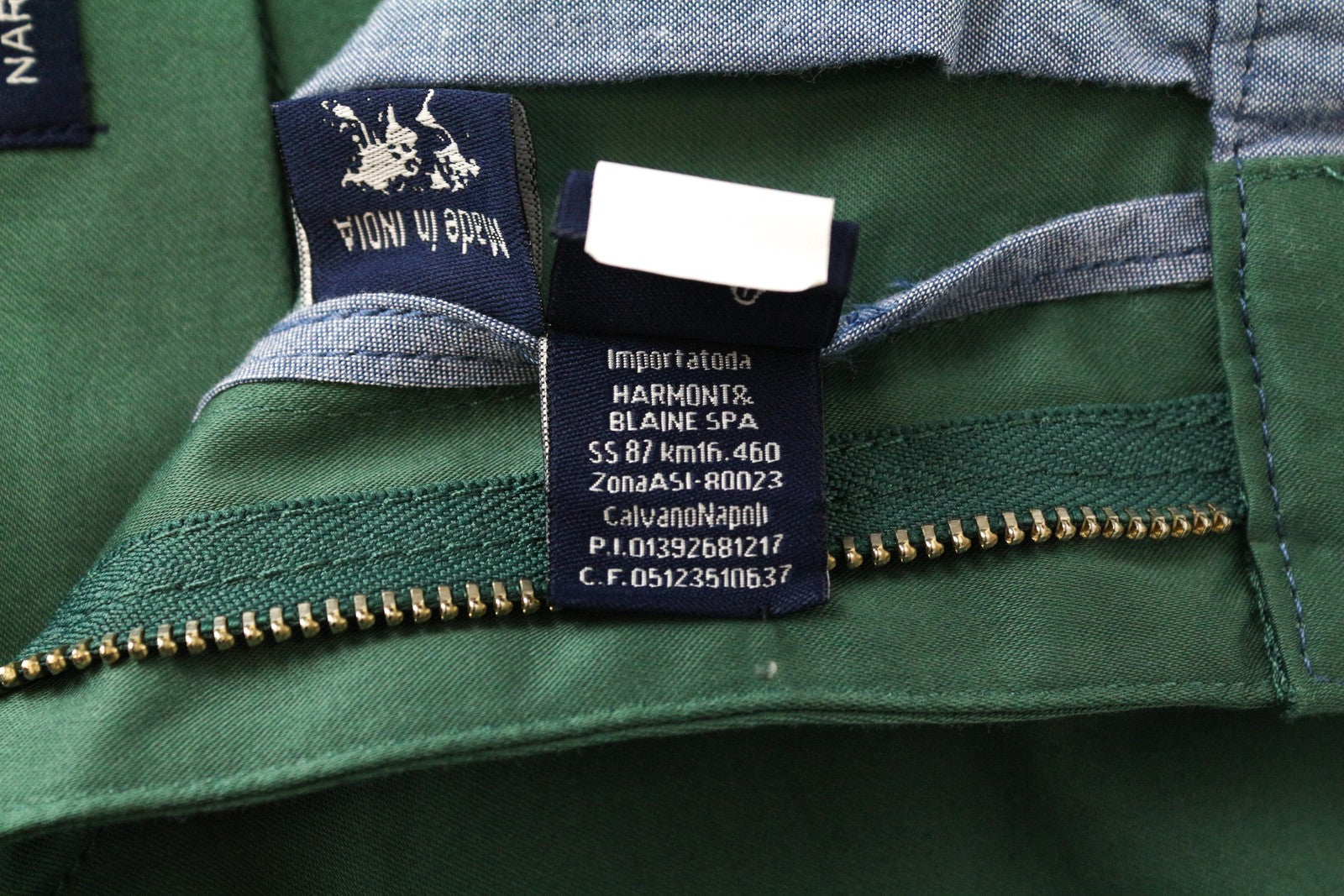 HARMONT & BLAINE Brown Slim Mens Pants 44 Stretch  Zip Style