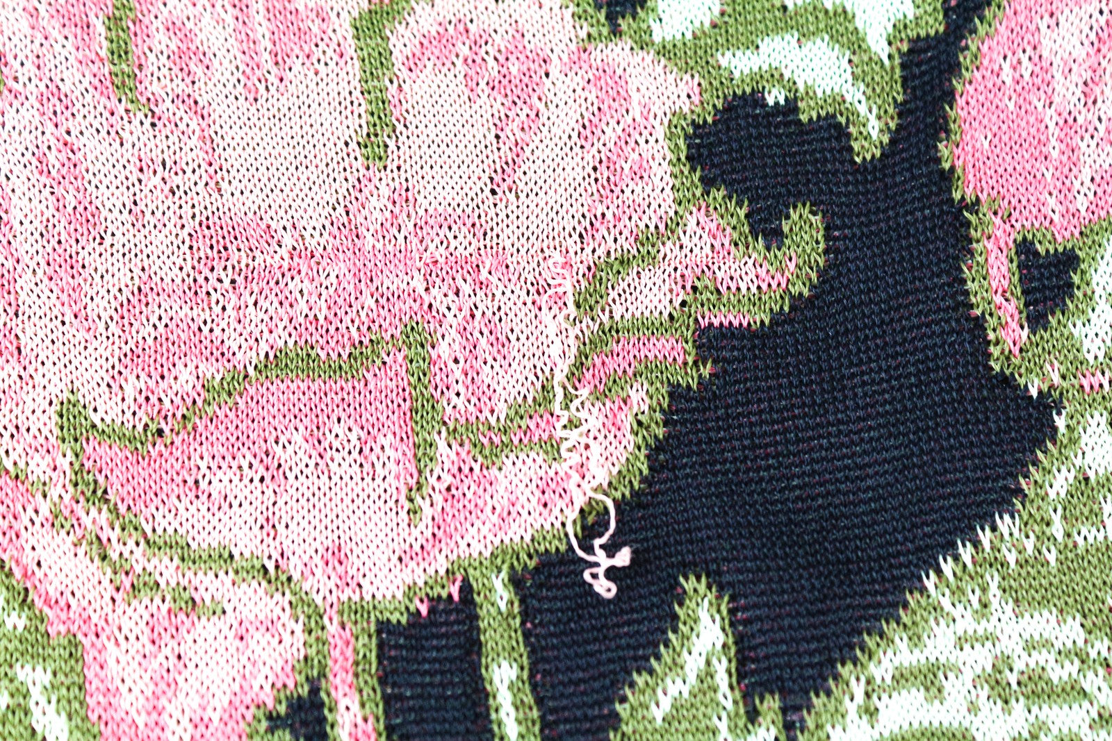 MAISON SCOTCH Knitted Pullover T-Shirt M Navy Flower Print Sleeveless