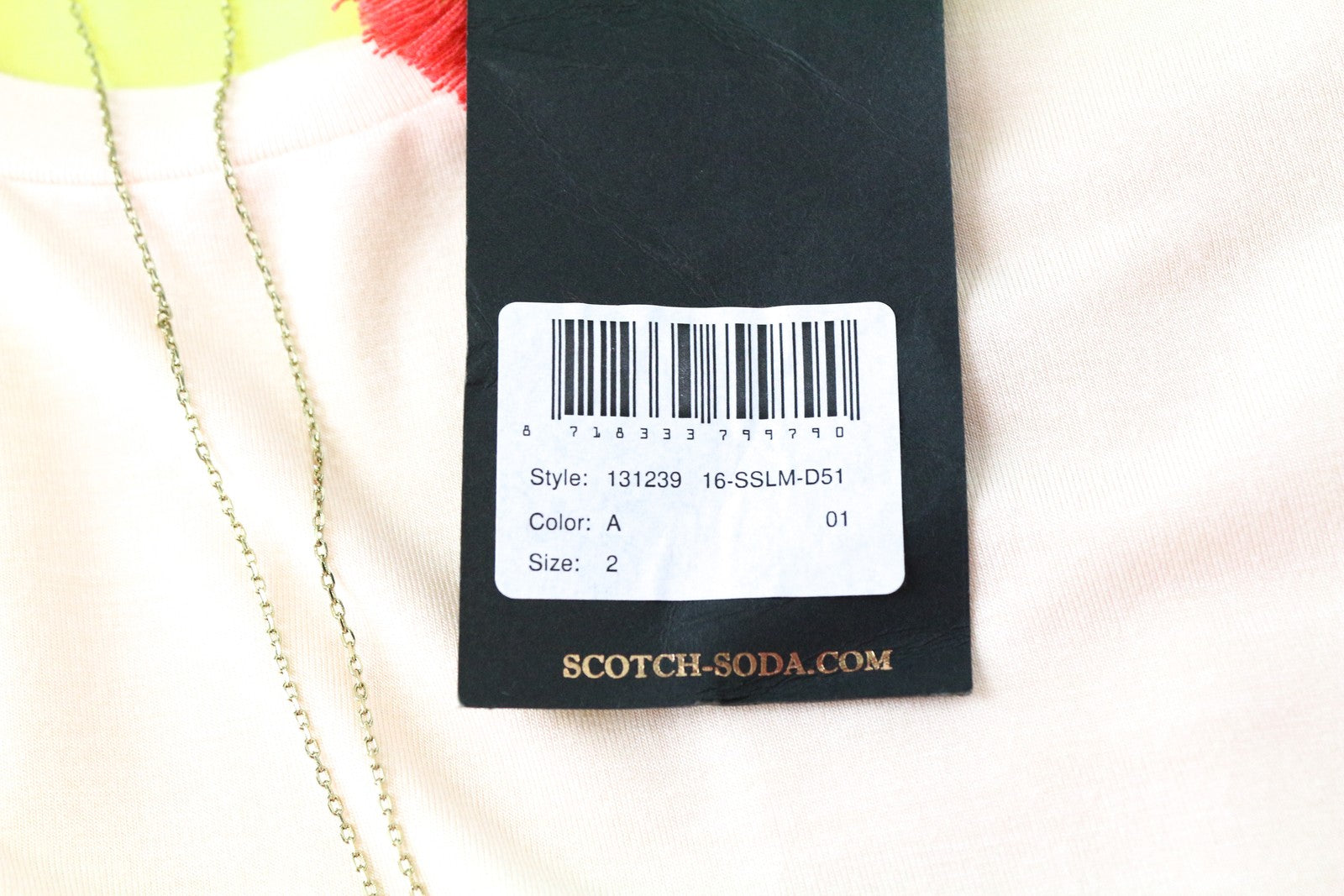 MAISON SCOTCH Summer T-Shirt M Yellow Beige Short Sleeve Light Pullover