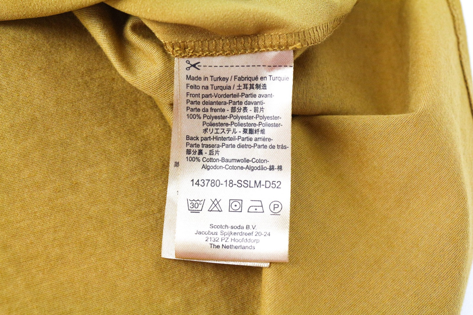 MAISON SCOTCH Pullover Tee M Mustard Yellow Sleeveless Round Neck