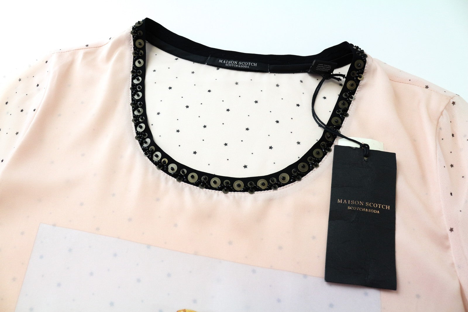 MAISON SCOTCH Pink  Star Tee S Lightweight Print
