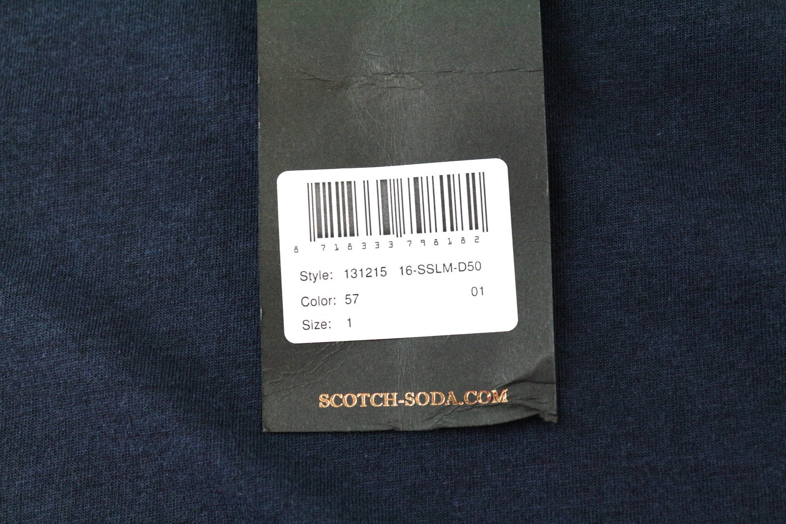 MAISON SCOTCH Navy Long Sleeve Tee S   Pullover