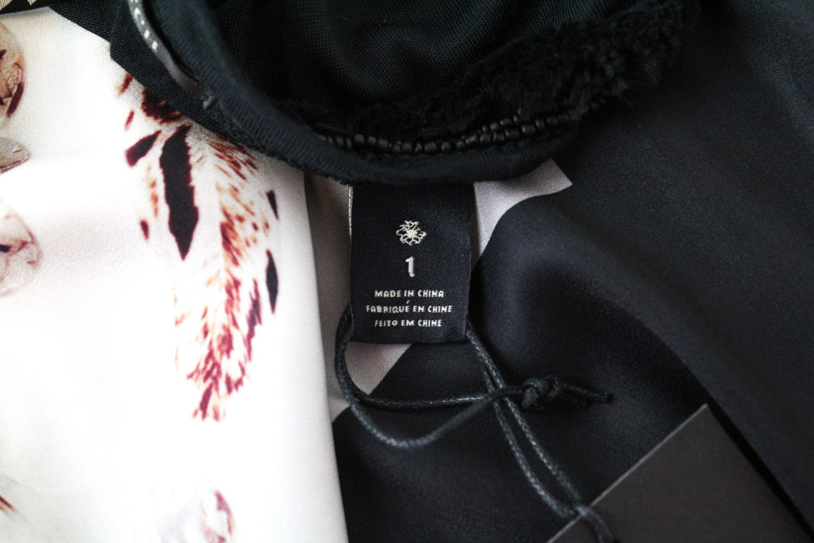 MAISON SCOTCH Lightweight Tee S Womens Black Printed Long Sleeve