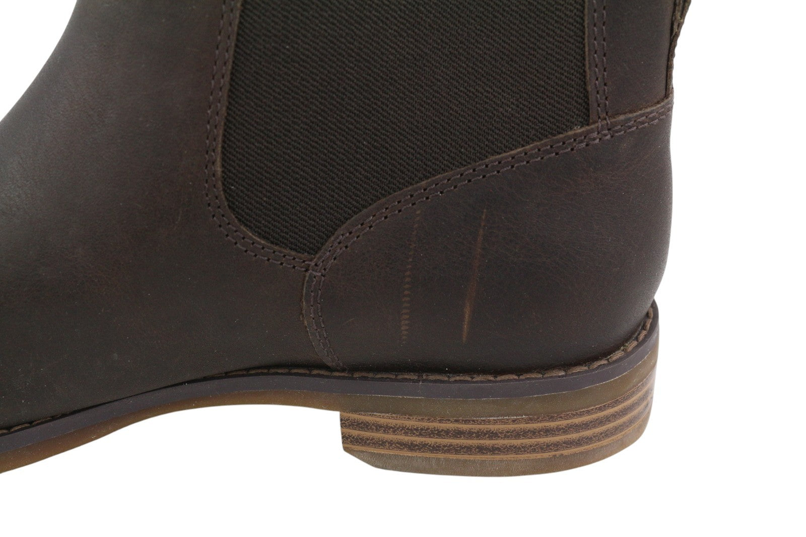 TIMBERLAND A1KHW Women Boots EU38/38.5 Dark Brown Leather Ankle Top Almond Toe