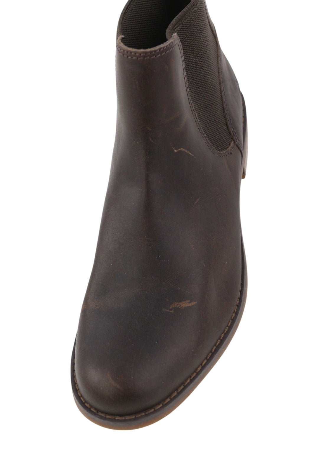 TIMBERLAND A1KHW Women Boots EU38/38.5 Dark Brown Leather Ankle Top Almond Toe