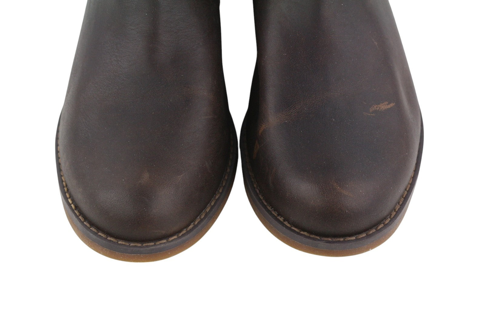 TIMBERLAND A1KHW Women Boots EU38/38.5 Dark Brown Leather Ankle Top Almond Toe