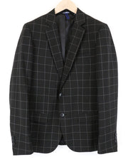 ANTONY MORATO Mens Black Blazer M Slim  Check Pattern Single Breasted
