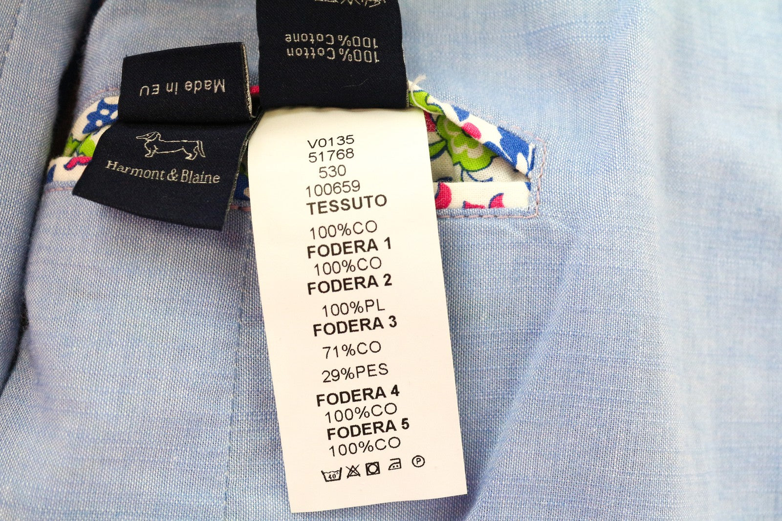 HARMONT & BLAINE Blazer 50 Mens Pink  Unlined Vent Single Breasted