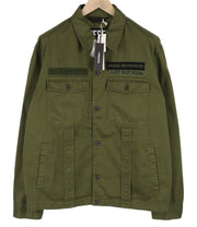 DIESEL J-Fuller Mens Jacket XL Khaki Overshirt Buttoned Neck RRP€295